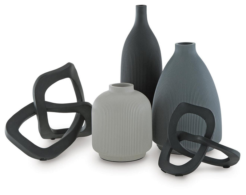 Leithick Black/Tan/Gray Accessory Set (Set of 5) - A2C00211