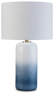 Lemrich White/Teal Table Lamp (Set of 2) - L123874X2