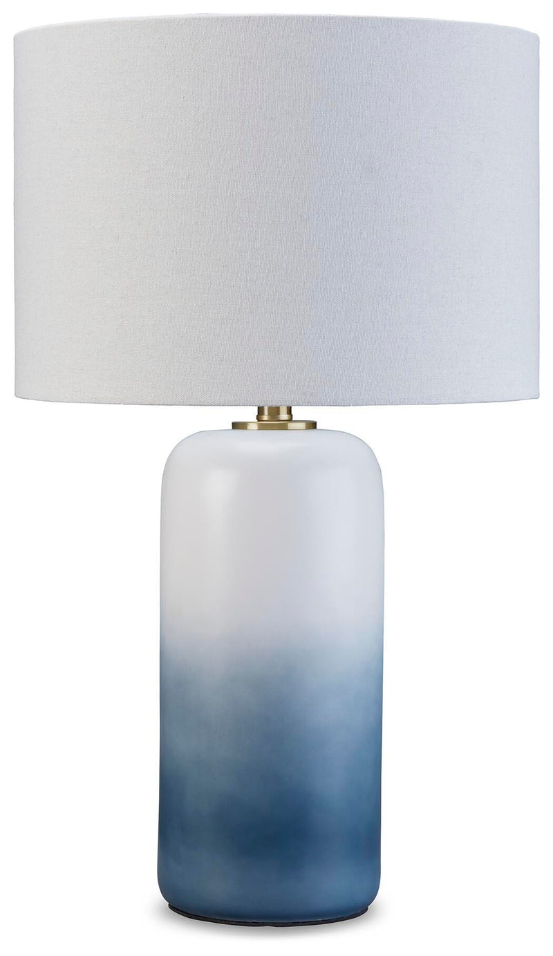 Lemrich White/Teal Table Lamp (Set of 2) - L123874X2