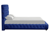 Lena - Blue Upholstered King Bed - B156-K-Bed