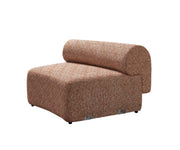 Lena Orange Boucle 3 - Piece Curved Sectional - Gate FurnitureSectional