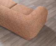 Lena Orange Boucle 3 - Piece Curved Sectional - Gate FurnitureSectional
