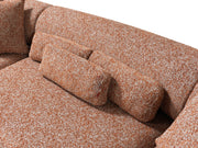 Lena Orange Boucle 3 - Piece Curved Sectional - Gate FurnitureSectional