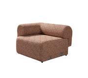 Lena Orange Boucle 3 - Piece Curved Sectional - Gate FurnitureSectional