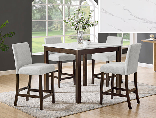 Lennon 5-Pk Counter Ht Set-Brown - 1715SET-BRN