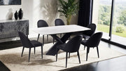 Lenvik Black/White Dining Table - FM3700BK-T-TABLE
