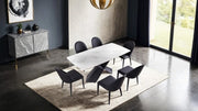 Lenvik Black/White Dining Table - FM3700BK-T-TABLE