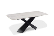 Lenvik Black/White Dining Table - FM3700BK-T-TABLE