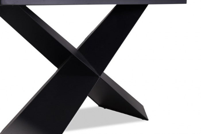 Lenvik Black/White Dining Table - FM3700BK-T-TABLE