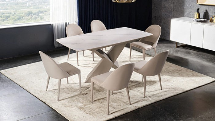 Lenvik Brown/White Dining Table - FM3700BR-T-TABLE