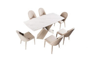 Lenvik Brown/White Dining Table - FM3700BR-T-TABLE