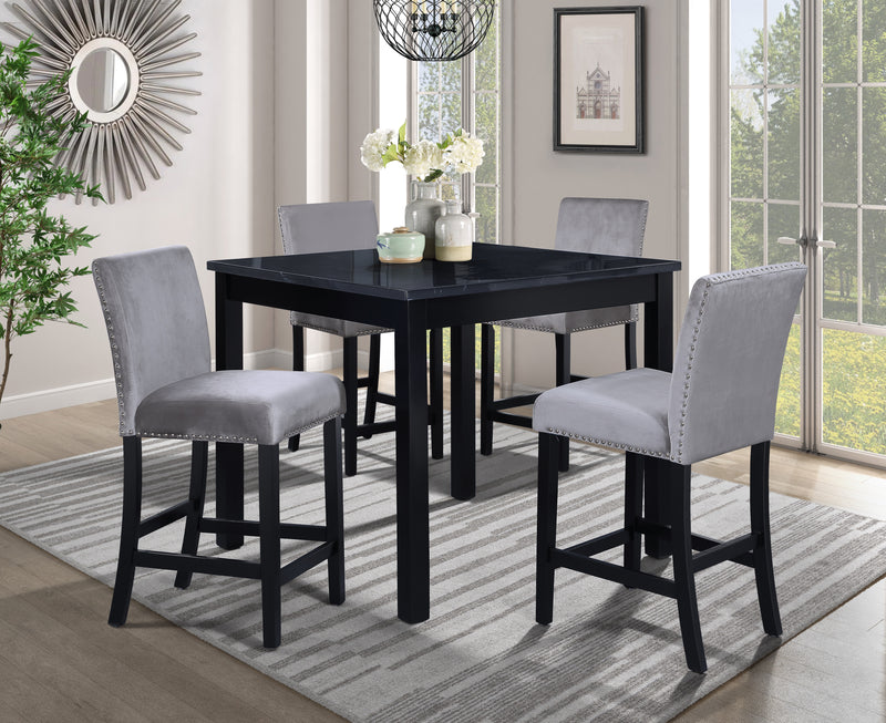 Leo Black/gray 5 Piece - LEO-BLKGRY-5-PC