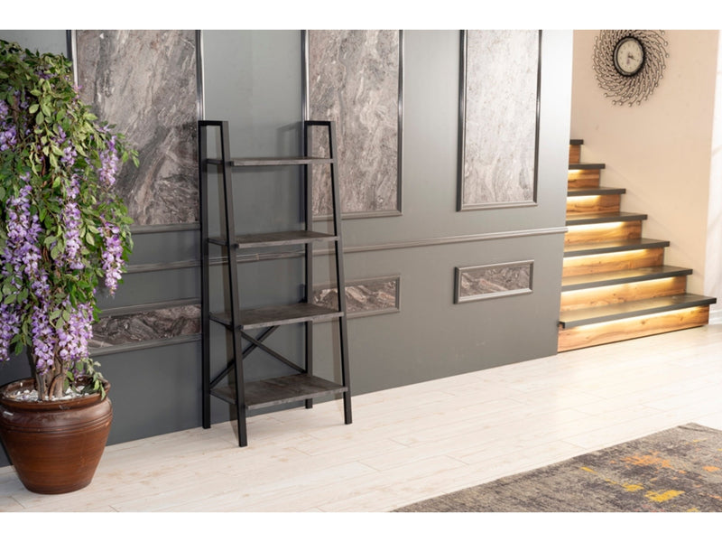 Leon Bookcase in Grey - 711-LEO-BC-GREY