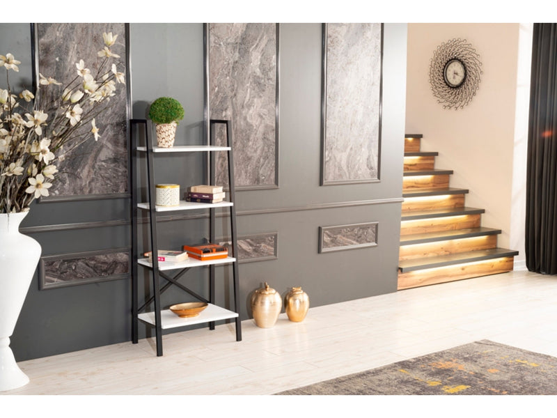 Leon Bookcase in Grey - 711-LEO-BC-GREY