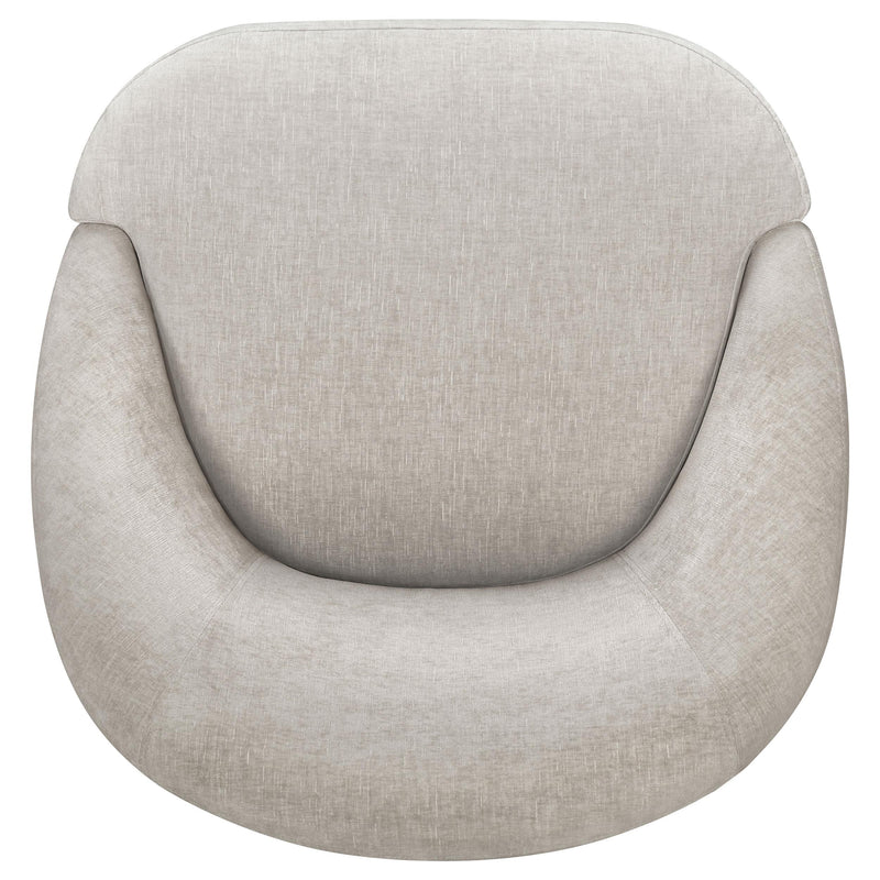 Leon Chenille Upholstered Swivel Accent Chair Beige - 903411