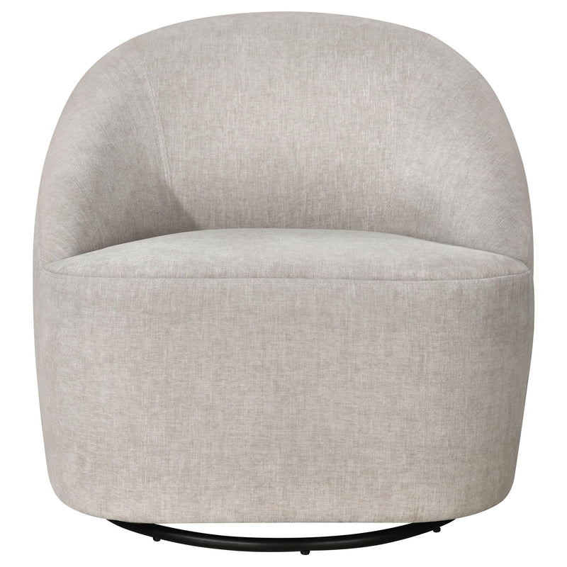 Leon Chenille Upholstered Swivel Accent Chair Beige - 903411