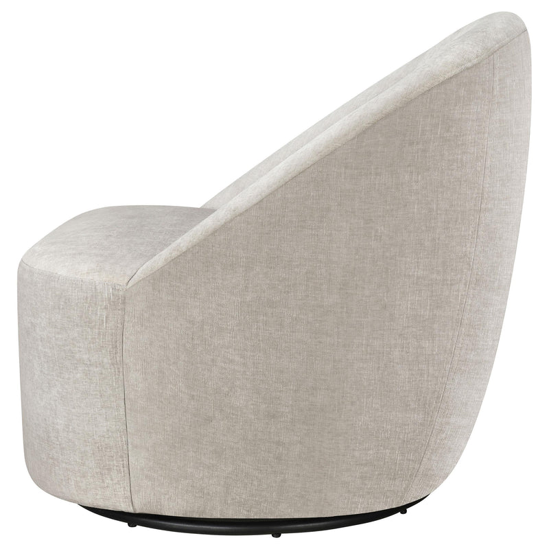 Leon Chenille Upholstered Swivel Accent Chair Beige - 903411