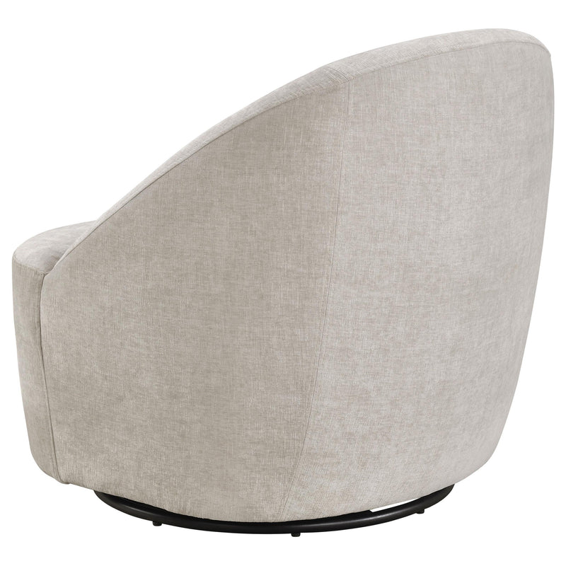 Leon Chenille Upholstered Swivel Accent Chair Beige - 903411