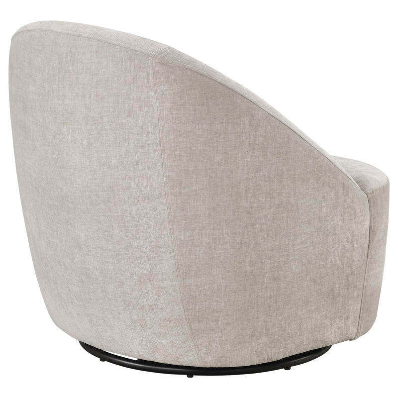 Leon Chenille Upholstered Swivel Accent Chair Beige - 903411