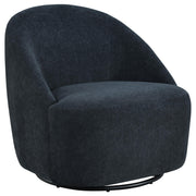Leon Chenille Upholstered Swivel Accent Chair Black - 903413