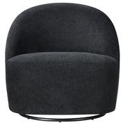 Leon Chenille Upholstered Swivel Accent Chair Black - 903413