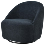 Leon Chenille Upholstered Swivel Accent Chair Black - 903413