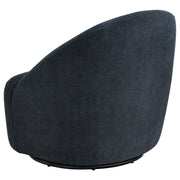Leon Chenille Upholstered Swivel Accent Chair Black - 903413