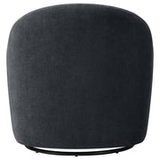 Leon Chenille Upholstered Swivel Accent Chair Black - 903413