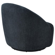 Leon Chenille Upholstered Swivel Accent Chair Black - 903413