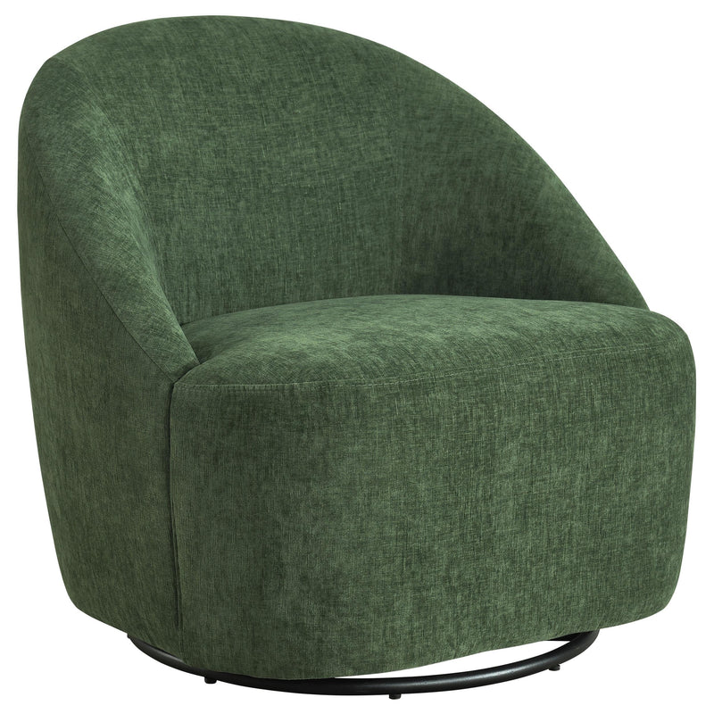 Leon Chenille Upholstered Swivel Accent Chair Green - 903412