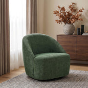 Leon Chenille Upholstered Swivel Accent Chair Green - 903412