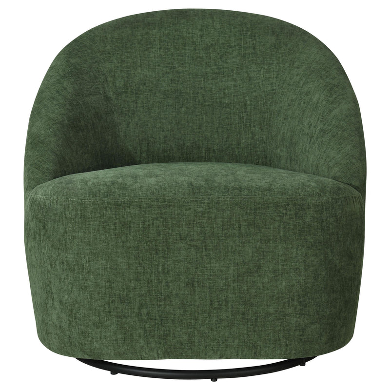 Leon Chenille Upholstered Swivel Accent Chair Green - 903412