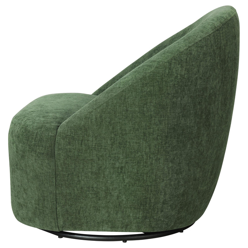 Leon Chenille Upholstered Swivel Accent Chair Green - 903412