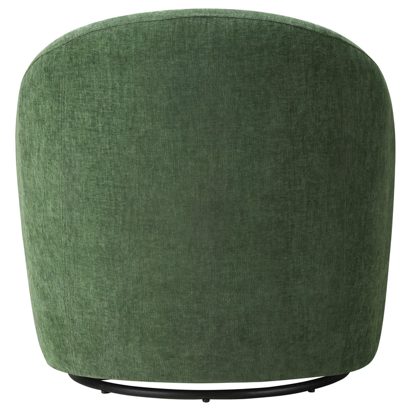 Leon Chenille Upholstered Swivel Accent Chair Green - 903412