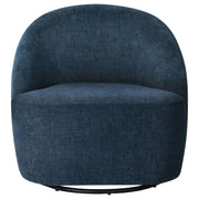 Leon Upholstered Barrel Swivel Accent Chair Navy - 903410