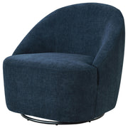Leon Upholstered Barrel Swivel Accent Chair Navy - 903410