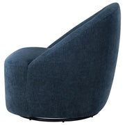 Leon Upholstered Barrel Swivel Accent Chair Navy - 903410
