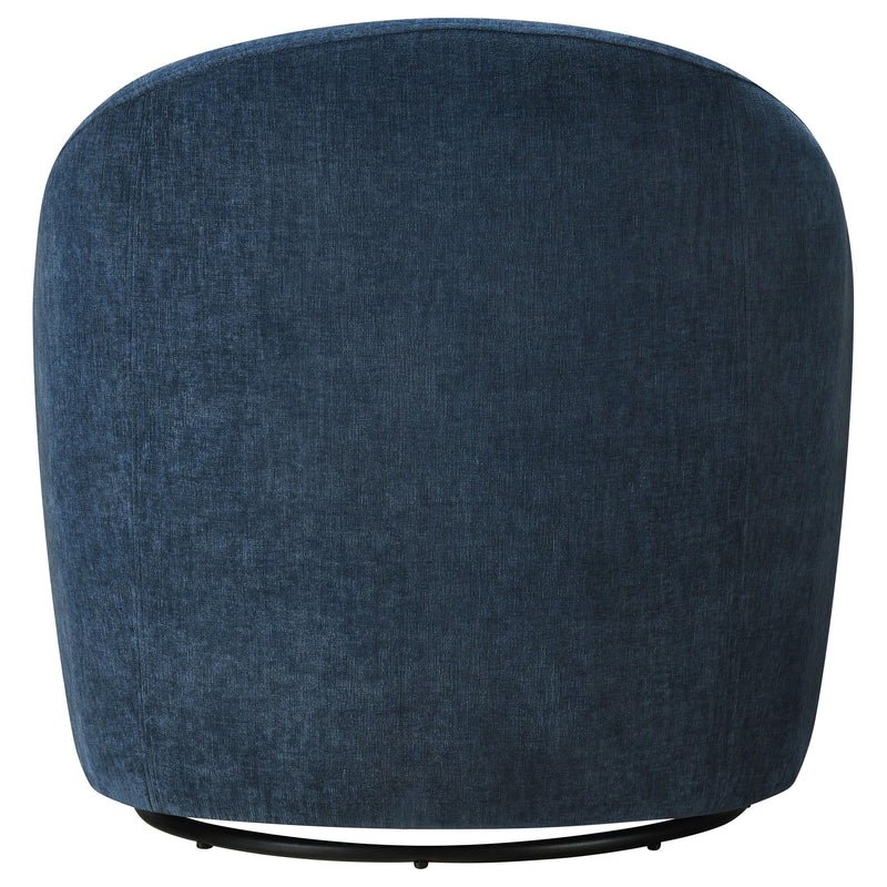 Leon Upholstered Barrel Swivel Accent Chair Navy - 903410