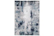 Leonelle Cream/Blue/Gray Large Rug - Gate FurnitureRug Large