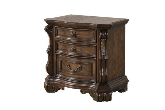 Leovanni Dark Brown Nightstand - FM70003DB-N