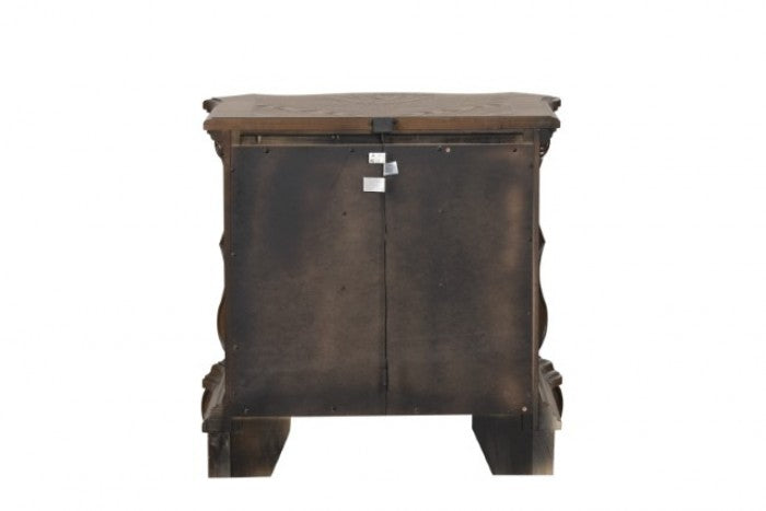 Leovanni Dark Brown Nightstand - FM70003DB-N