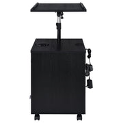 Lerma 1-drawer Adjustable Tray Top Nightstand with Speaker Black Ash - 305772BLK