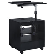 Lerma 1-drawer Adjustable Tray Top Nightstand with Speaker Black Ash - 305772BLK