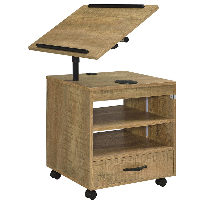 Lerma 1-drawer Adjustable Tray Top Nightstand with Speaker Mango - 305772MGO