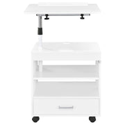 Lerma 1-drawer Adjustable Tray Top Nightstand with Speaker White High Gloss - 305772WHT