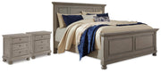 Lettner California King Panel Bed and 2 Nightstands - B733B61