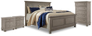 Lettner King Panel Bed, Chest and 2 Nightstands - B733B59