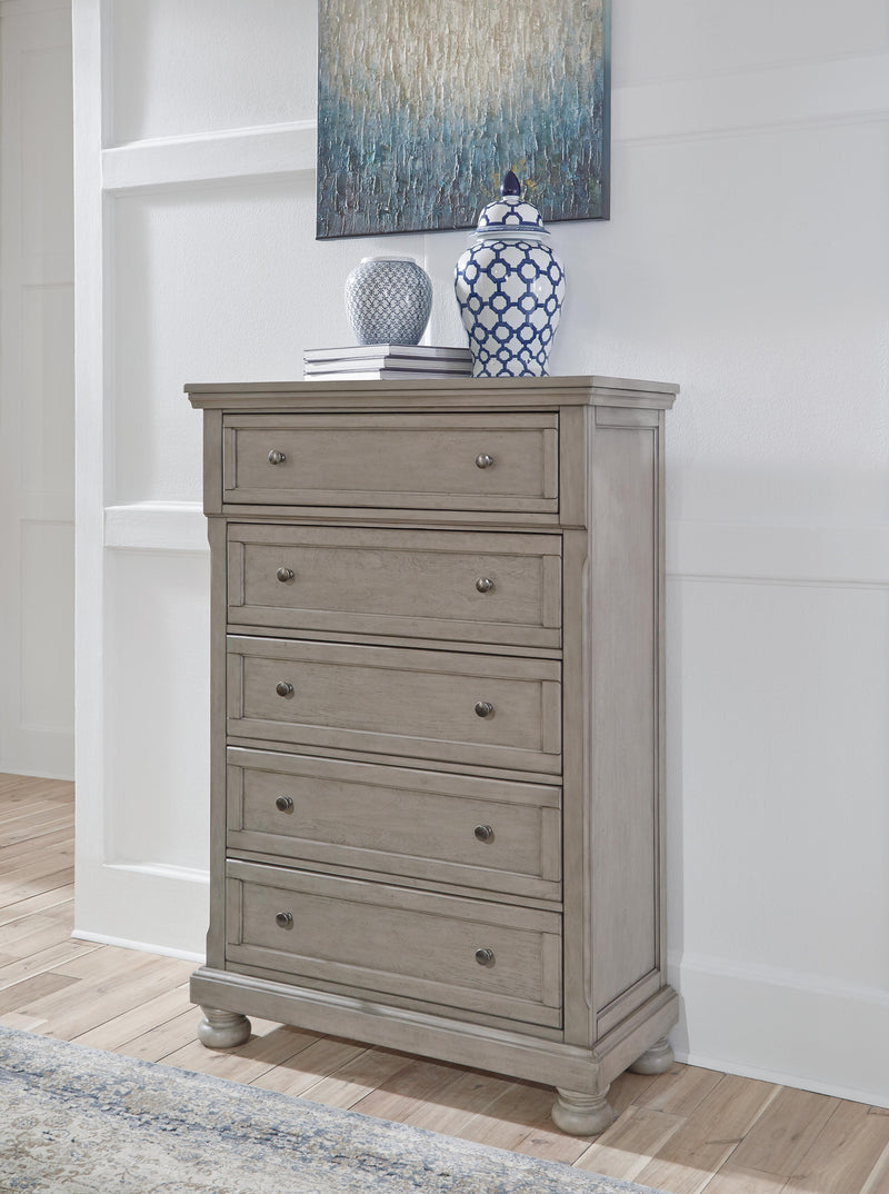 Lettner King Panel Bed, Chest and 2 Nightstands - B733B59