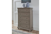 Lettner Light Gray Chest of Drawers - Gate FurnitureChest