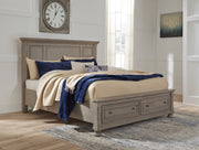 Lettner Light Gray Footboard Storage Platform Bedroom Set - Gate FurnitureBedroom Set